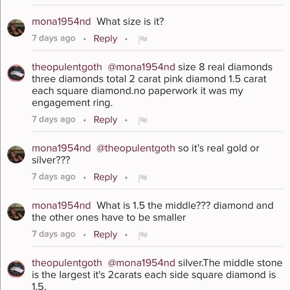 SHE LIED! Pink Diamond Ring SHE BLOCKED ME - Picture 6 of 8